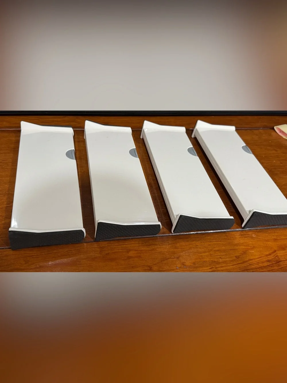 Adjustable Cream Drawer Dividers with Black End Caps - 4 Pack